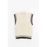 AMI BLANC CREME V NECK SWEATER